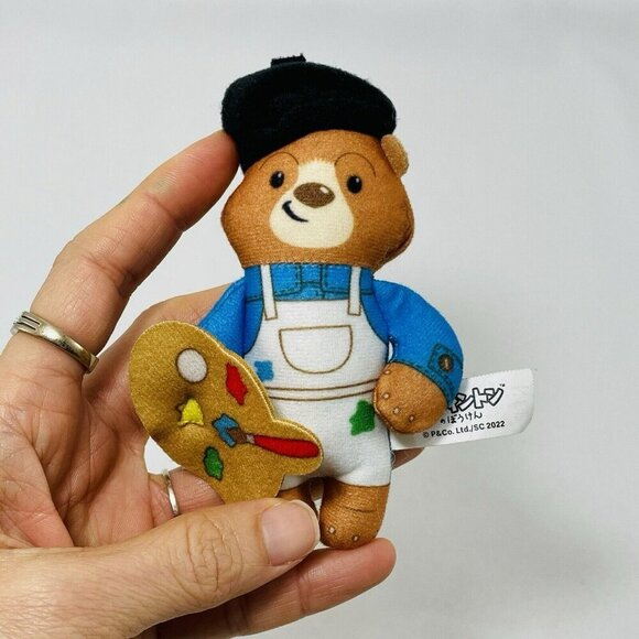 Japanese McDonald Paddington Bear Plush Keyring Keychain Artist Painter Nobouken - Picture 3 of 8